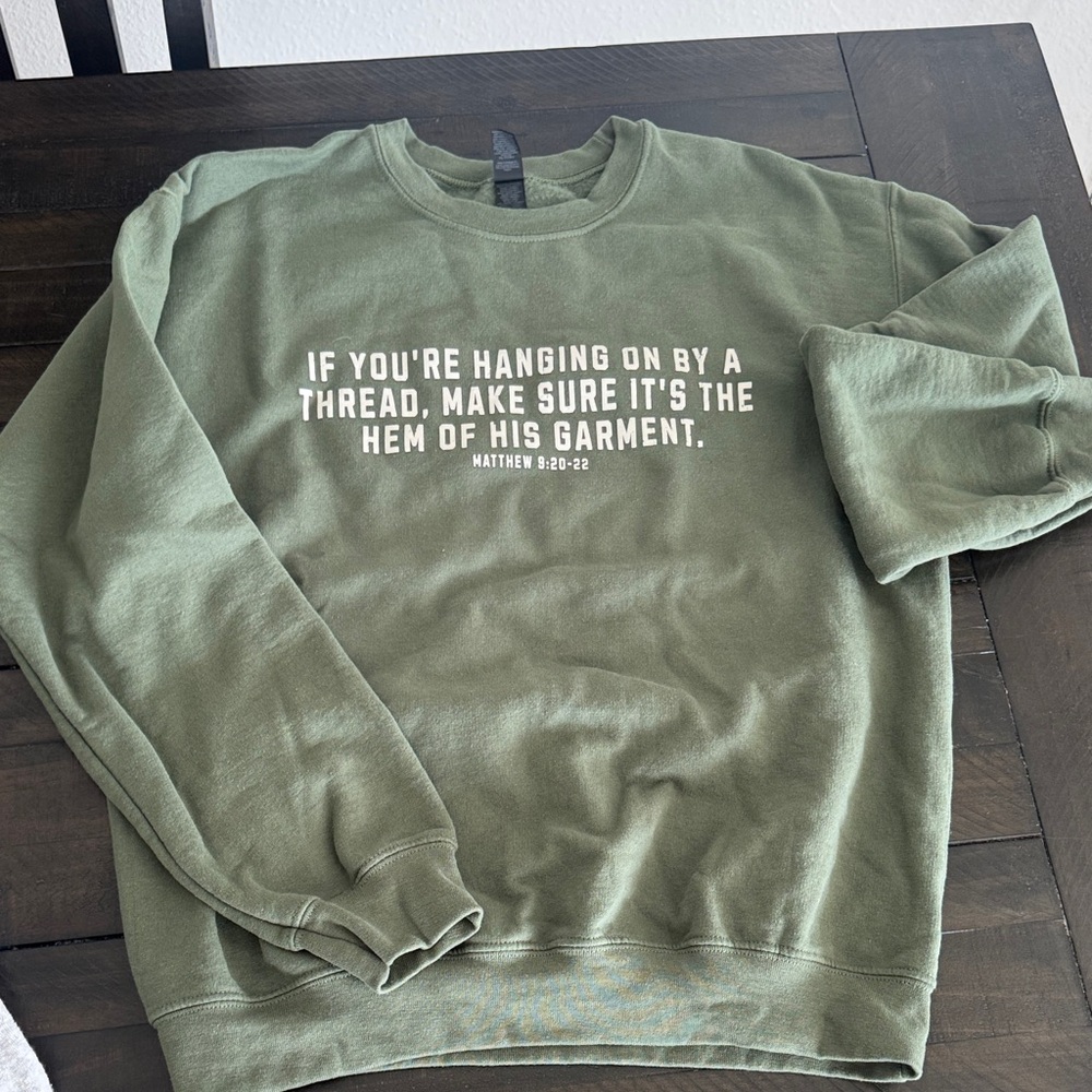 Gildan Olive Green Women's Crew Neck Sweater